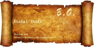 Budai Odó névjegykártya