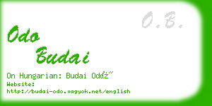 odo budai business card